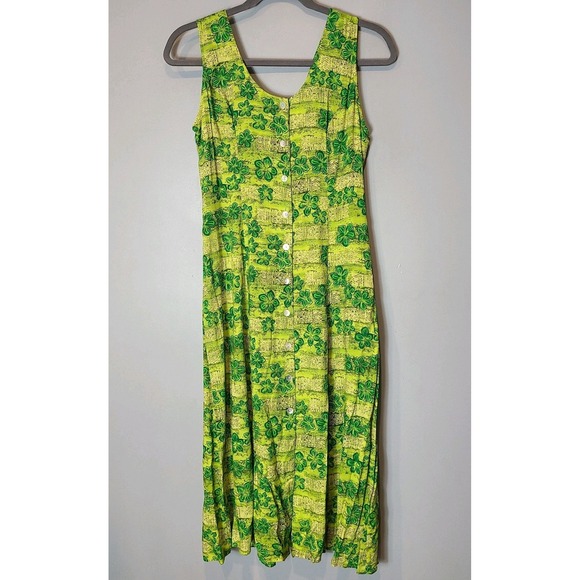 jbs Dresses & Skirts - Vtg JBS Maxi Shirt Resort Dress Green Granola Sz L‎ Boho Cottage Fairy 90s